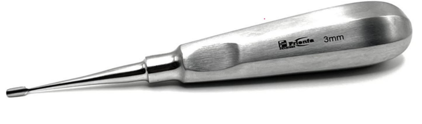 Dental Elevator for Veterinary Use, Sizes 1 mm, 2mm, 3mm,4mm, 5 mm,6mm, Made in German Stainless Steel, Rust-Free, Long Lasting, Sterilizable in Autoclave. (1 mm Tip)