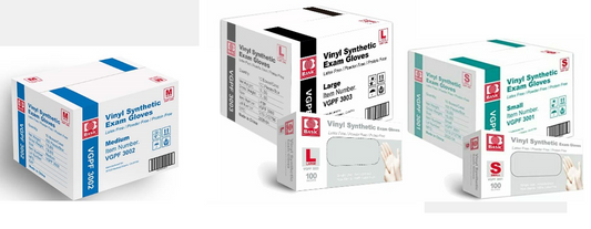 Vinyl Disposable Synthetic Exam Gloves