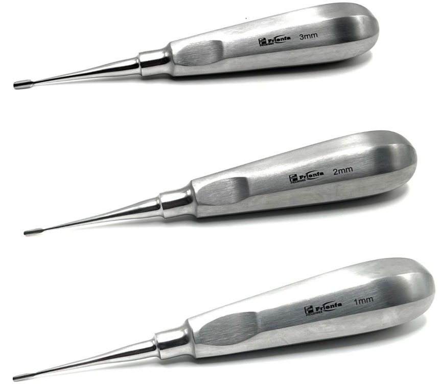 Dental Elevator for Veterinary Use, Sizes 1 mm, 2mm, 3mm,4mm, 5 mm,6mm, Made in German Stainless Steel, Rust-Free, Long Lasting, Sterilizable in Autoclave. (1 mm Tip)