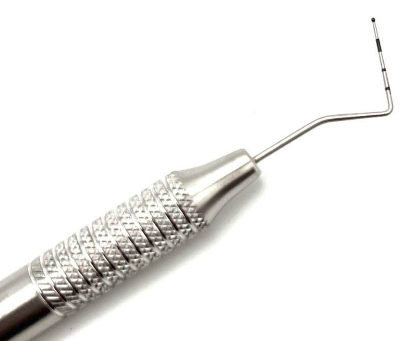 WHO (CPITN) Screening Periodental Probe CP-11.5B, Satin Steel Handle #6, Made in German Stainless Steel. Sonde de Dépistage Parodontale de l'OMS (CPITN) CP-11.5B, Manche Acier Satiné #6
