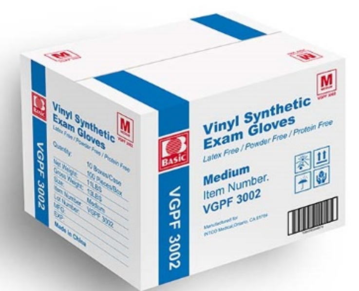 Vinyl Disposable Synthetic Exam Gloves