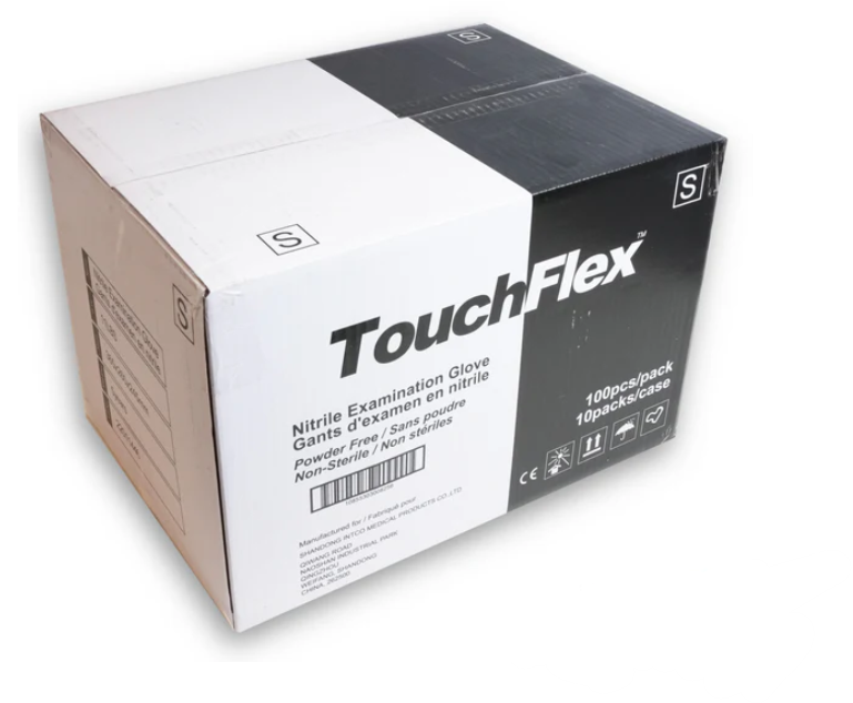 Black Powder Free Nitrile Exam TouchFlex Gloves 5 Mil
