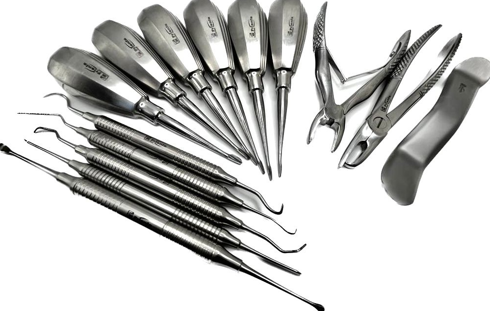 FRIENFA® 14 pcs Small Animal's Complete Dental Elevators, Scalers and Forceps Kit – Autoclavable, Long Lasting