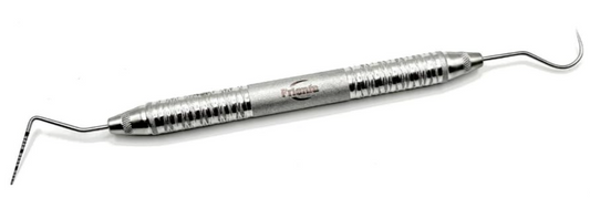 William Probe, UNC 15, Double End #23/QOW Dental Expro Explorer Probe with #6 Satin Steel Handle, Consistent with Dental exam Requirements, Made by FRIENFA