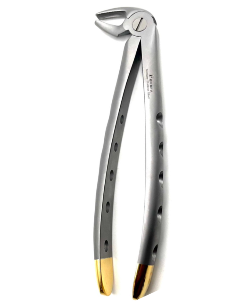 Lower Premolars Atraumair Extraction Forceps# 13, Made in German Stainless Steel./Pince d'Extraction Atraumatique Pour Prémolaires Inférieures #13, Fabriquée en Acier Inoxydable Allemand.