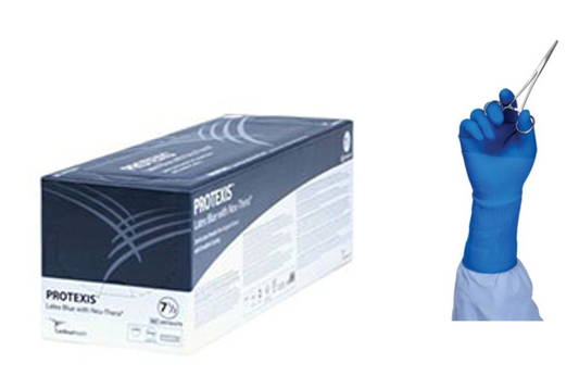 Protexis® Latex Blue with Neu-Thera® Emollient Coating Sterilized Surgical Gloves, Size 7-1/2, L11.6" Blue