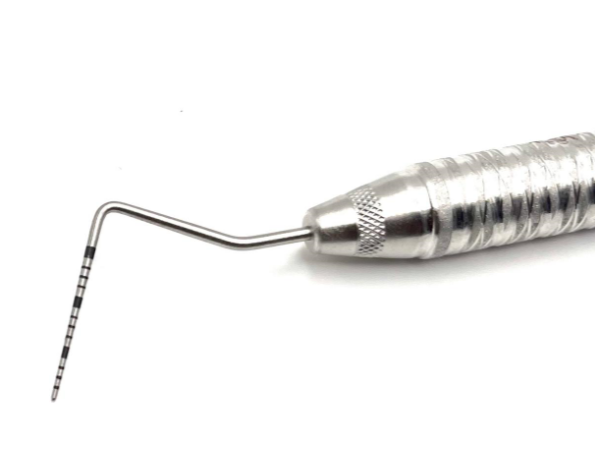 William Probe, UNC 15, Double End #23/QOW Dental Expro Explorer Probe with #6 Satin Steel Handle, Consistent with Dental exam Requirements, Made by FRIENFA